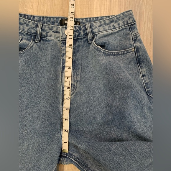 Missguided Barrel Wide-Leg High-Rise Jeans Raw Hem Grunge🎉Host Pick🎉 - Picture 12 of 13